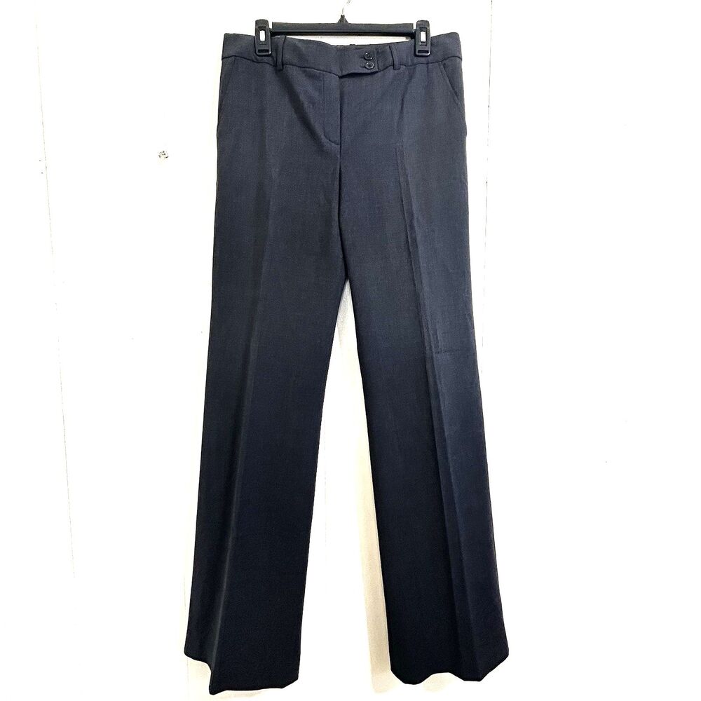 BCBGMaxAzria Dress Pants Wool Trouser Size 8T Tall Gray Straight Pants Mid-Rise